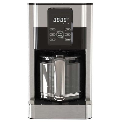 1.8L Design Touch Screen 1.8L Electric Coffee Maker Glass Cups Eco-Friendly Self-Clean Adjustable Boiling Water 12 Cups