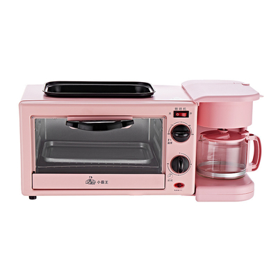 Hotel Multi Function Breakfast Maker 3 In 1 Machine With Electric Toast Oven Coffee Pot Frying Pan TECH Power Timer Sales Rohs Mode