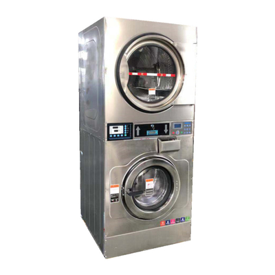 Hotel.factory .laundry hospital China made stacked washer commercial dryer coin operated machine