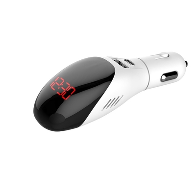 12V/24V Car Air Purifier Smart 3 in 1 Plug-in Car Air Purifier with Dual USB Charger and Digital Display